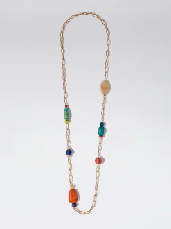 Wood And Resin Necklace|Parfois Clearance