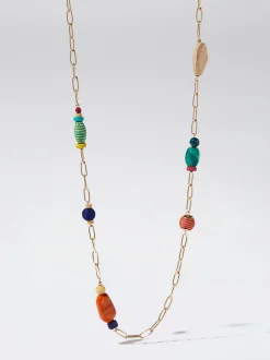 Wood And Resin Necklace|Parfois Clearance